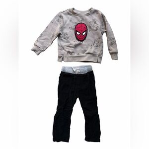 2T Spider-Man Marvel and Cat & Jack Corduroy Pants NEW Bundle